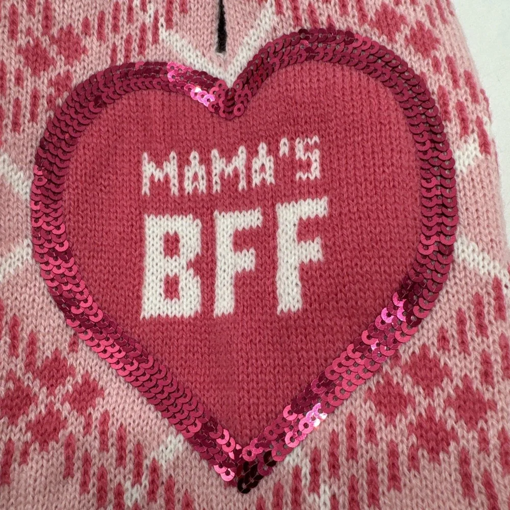 New Without Tags Vibrant Life Small Dog Or Cat Sweater Mamas Bff Pink Sequins